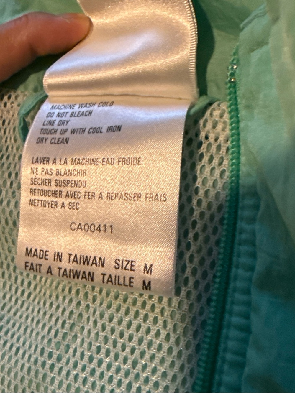 Vintage 90s Adidas Trefoil Colorblock Windbreaker Jacket Teal Purple Blue Men’sM - Picture 5 of 10